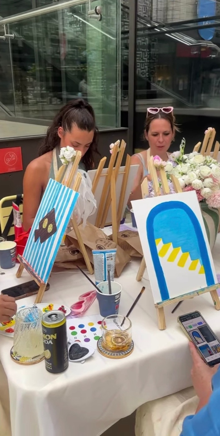 Atelier peinture privatisé pour un EVJF au Bionda Caffè